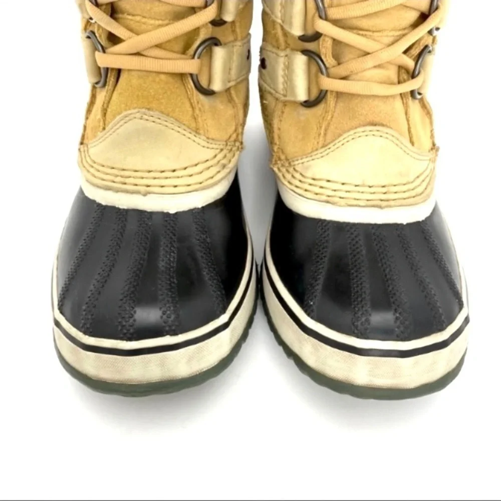 SOREL Joan of Arctic Fur Lining Winter Snow Duck Boot in Beige 1555381373
